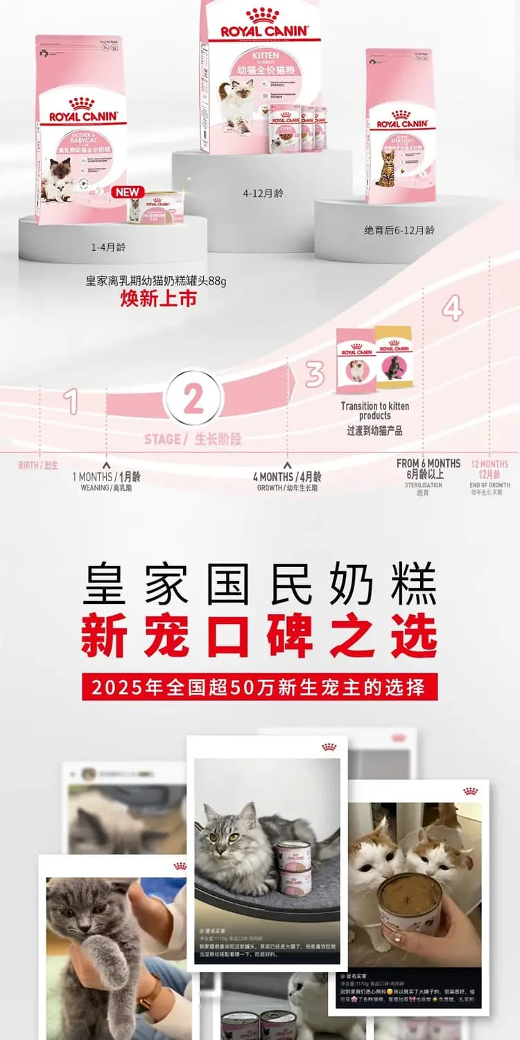 皇家奶糕罐 88g×6 罐(1–4 月龄) 详情图 11