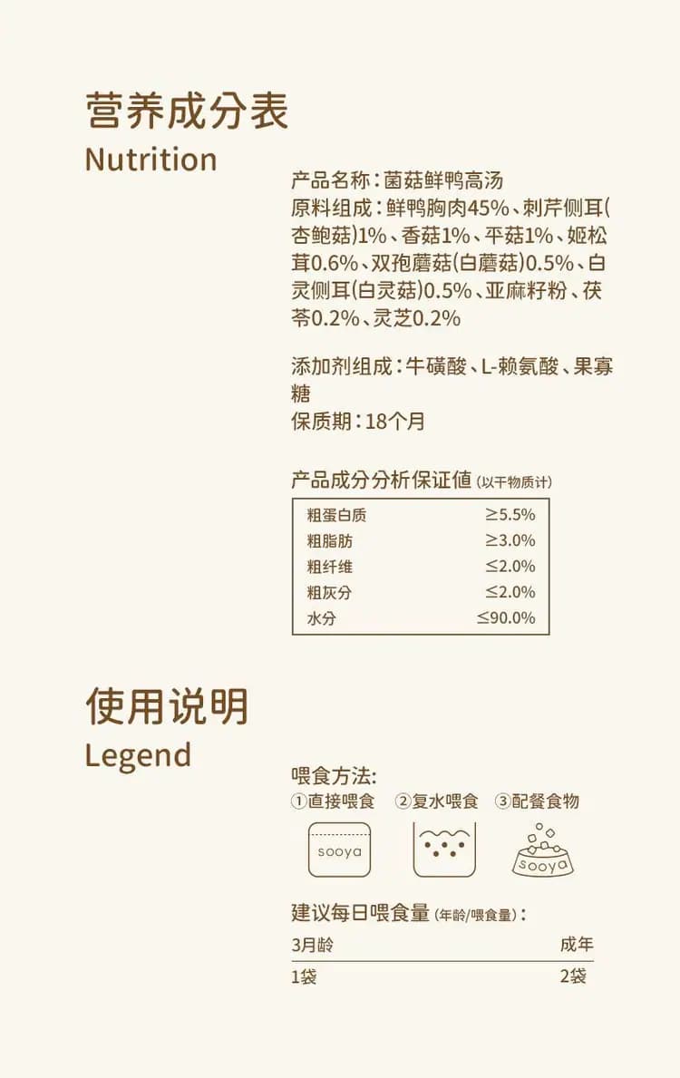 松野之上 菌菇鲜鸭高汤(犬用)100g 详情图 9