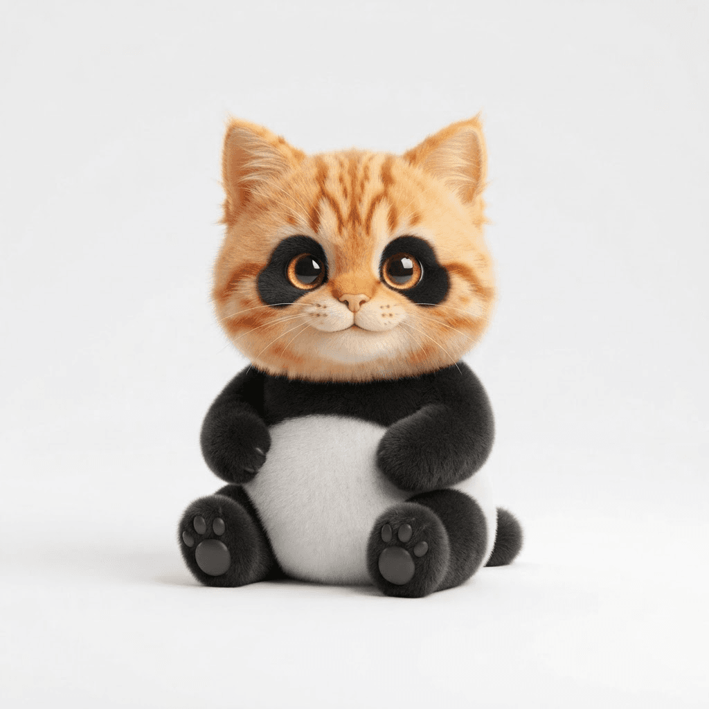 熊猫造型变装效果图
