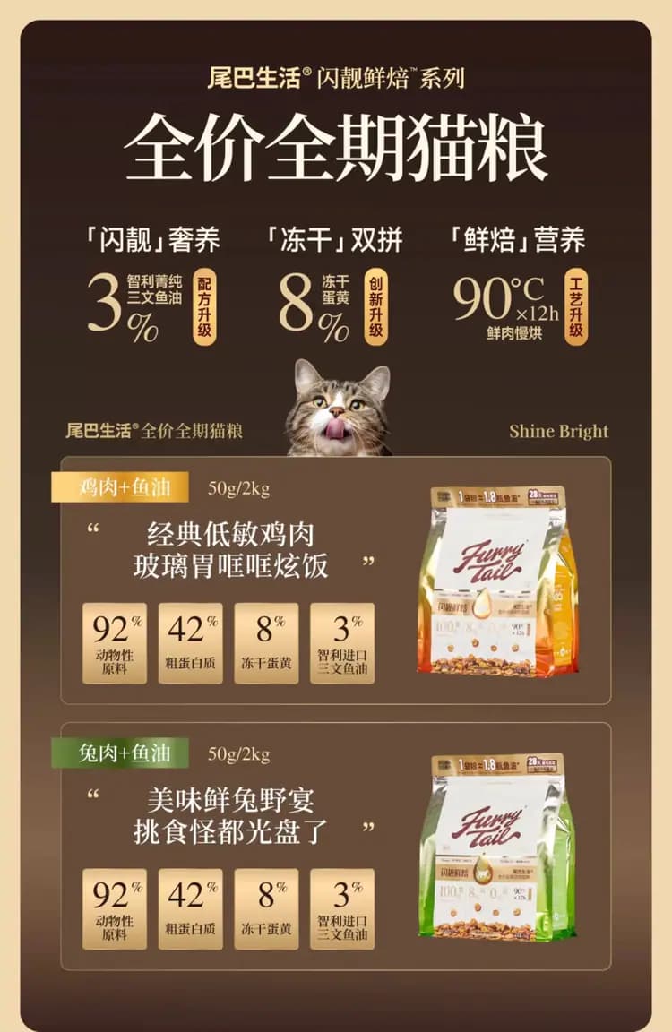闪靓烘焙猫粮 兔肉鱼油 2kg 详情图 16